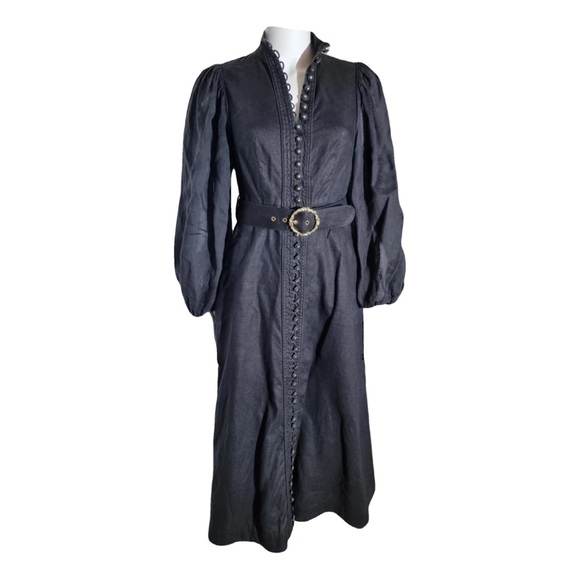 Linen Zimmermann Long Sleeve Midi Dress - Picture 12 of 12